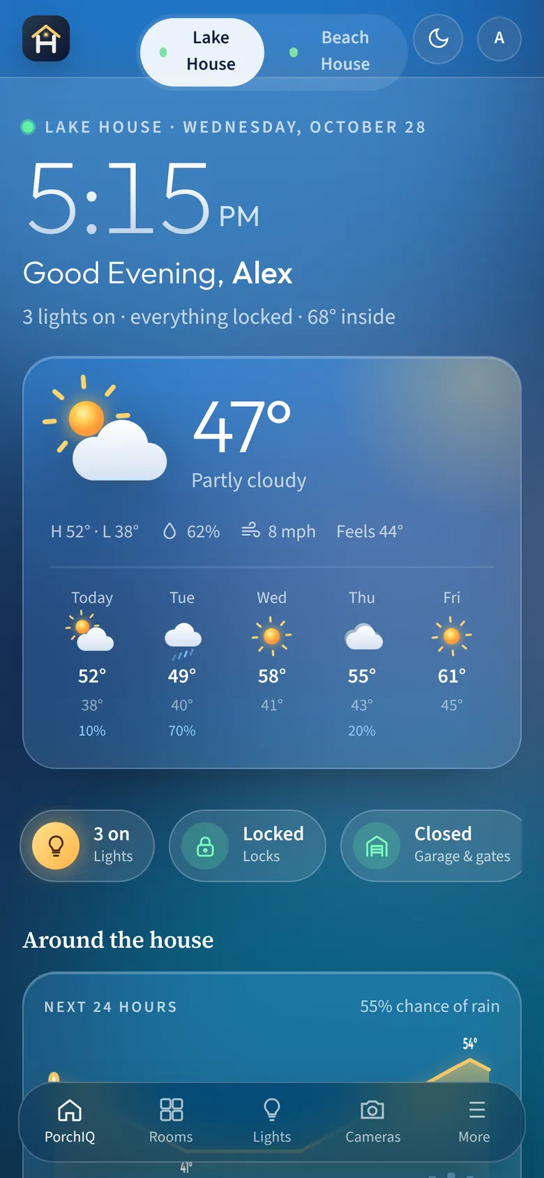 PorchIQ home screen on a phone